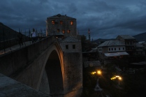 Mostar bridge at night